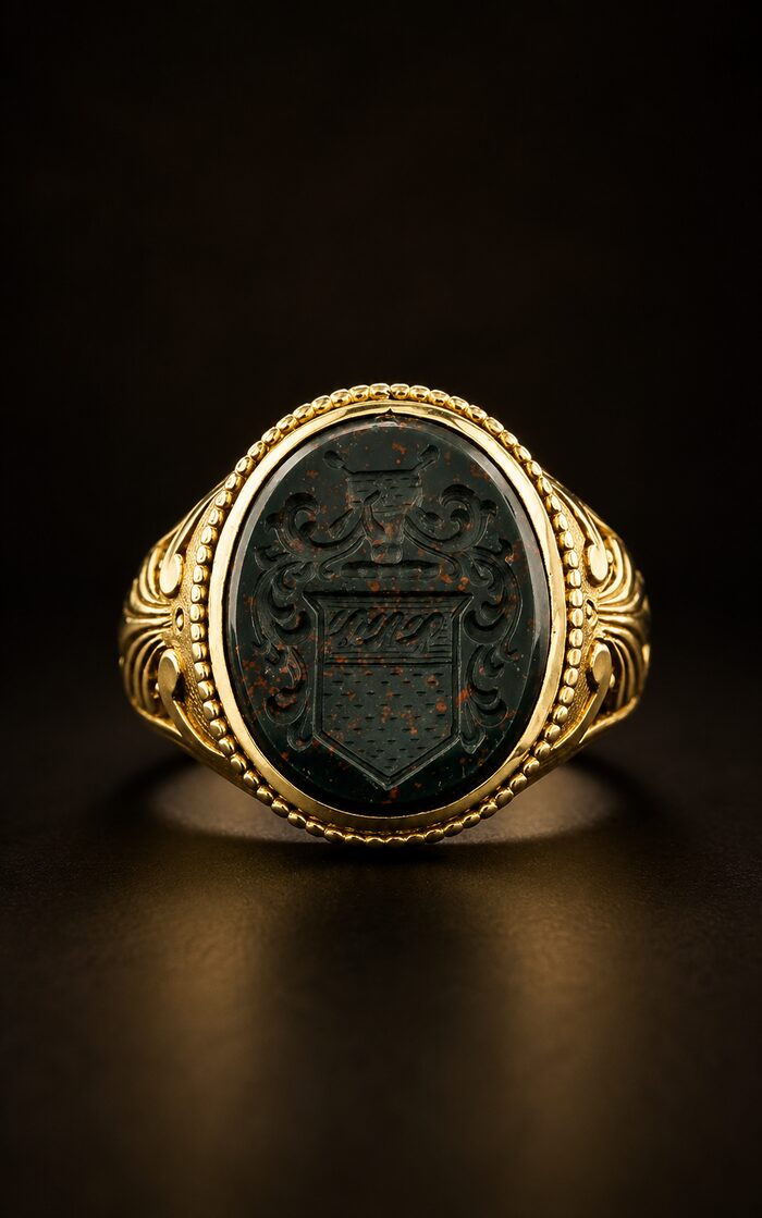 Antique gold signet ring